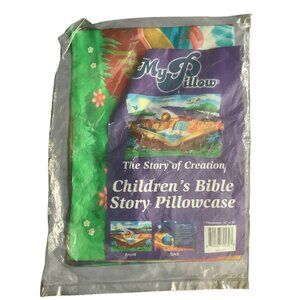 Childrens Creation Bible Story Pillowcase MyPillow NEW 12"x18" Front Back Design